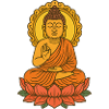 Meditative Buddha on Lotus Design