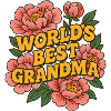 Florale Illustration „Weltbeste Oma“