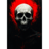Skull in Red Ember