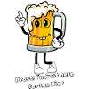 Cheerful Cartoon Beer Glass Bavaria
