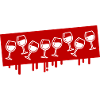 Wine glasses toasting wine red wine
