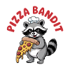 Racoon mit Pizzastück und Kochmütze