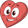 Kawaii Heart Character Illustration