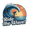 Sunset Surfing Wave Design