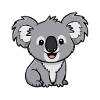 Cute Koala Cartoon Motif
