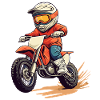 Motorrad fahrendes Kind mit Helm