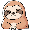 Cute Sloth Cartoon Design