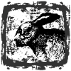 Black and White Rabbit Silhouette