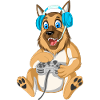 German Shepherd Gamer