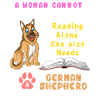 Book Lover German Shepherd