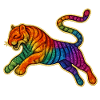 Rainbow Tiger Patch Design