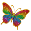 Farbiger Glitzer-Schmetterling