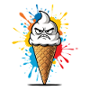 Motif expressif de glacier