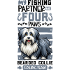 Pêche et Bearded Collie