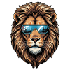 Lion with sunglasses