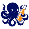 Octopus with Beer Bottle Fun Style