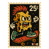 Skateboard Pizza Monster Punk Cheese