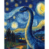 Brachiosaurus Dino Van Gogh Style Starry
