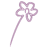 Neon Pink Flower - Luminous Flower Design