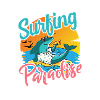Surfer Shark holiday motif
