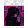 Hold kæft og giv mig kaffe Anime pige kaffe Phonk