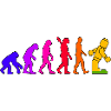 Klemmbaustein Evolution Menschheit Noppenbaustein
