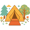 Fun camping adventure under the stars