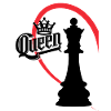 Chess Queen Left Half Heart