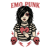 Emo Punk Heartbreak Illustration