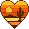 Heart Desert Sun Design