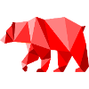 Red Lowpoly Bear