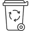 Recycling Waste Bin Line Icon