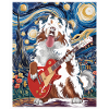 Dog Starry Night Style