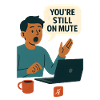 Mute Status Speech Bubble Graphic