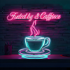 Neon Coffee Treat Quotes Design