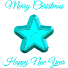 Shining star with Christmas greeting
