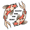 Koi Fish Circle with Positive Quote