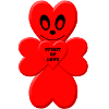 Heart Cookie Animal with Love Message