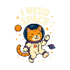 Cute Space Astronaut Cat