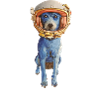 Laly Blue astronaut in space helmet
