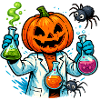 Spooky Halloween Pumpkin Chemistry Scientist