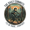 Adventurous cyclist with sloth