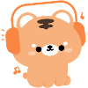 Kawaii Tiger with Headphones Design