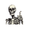 I'm afraid of women skeleton