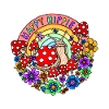 Happy Hippie Snail Rainbow by nikki_luka_art
