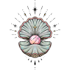 Mystic Seashell with Cosmic Glow