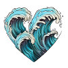 Wave Heart Illustration