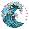 Illustration d’art de vague dynamique