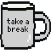 Relax Check Pixel Art Mug