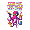 Cosmic Octopus with Retro Neon Style